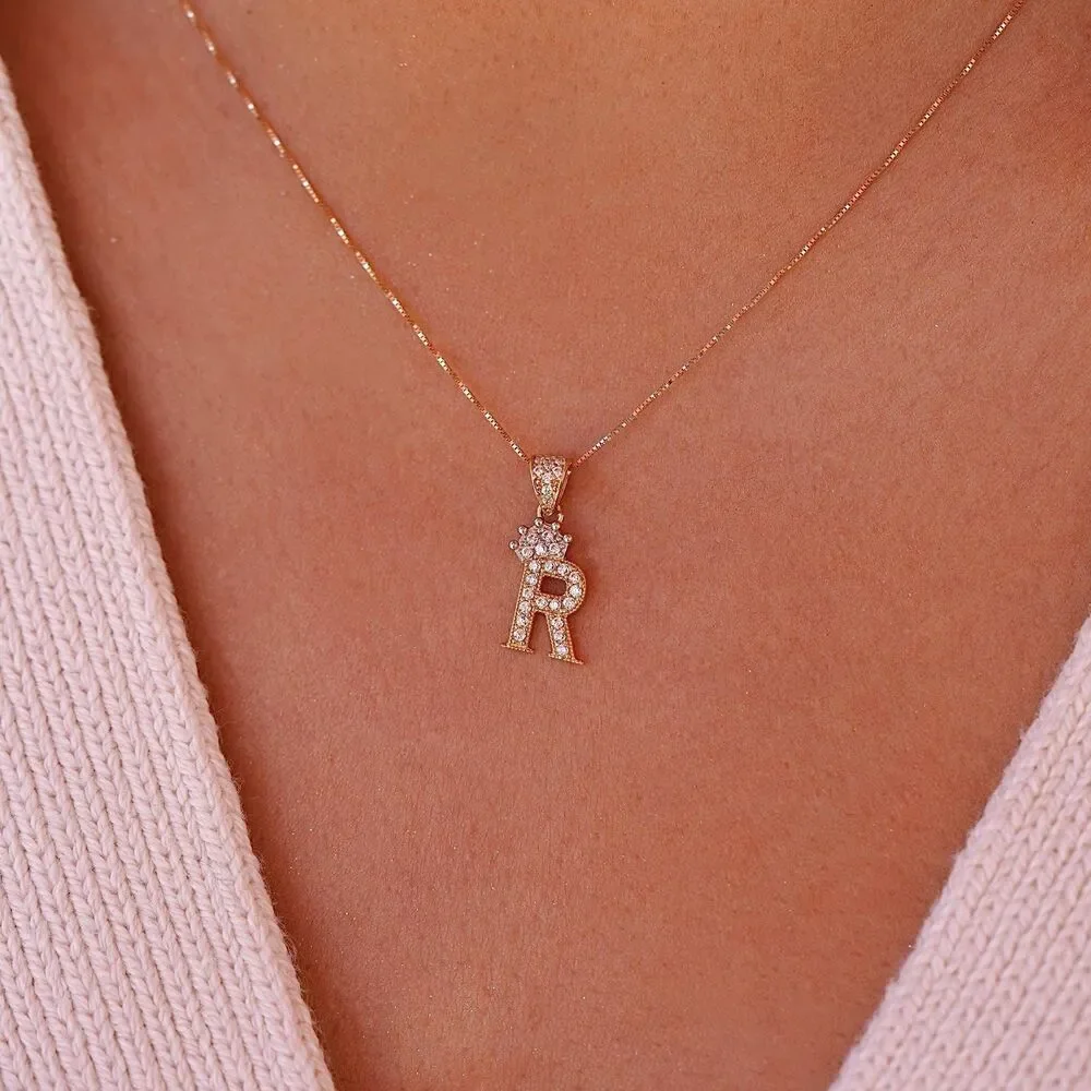 14K Solid Gold Initial 